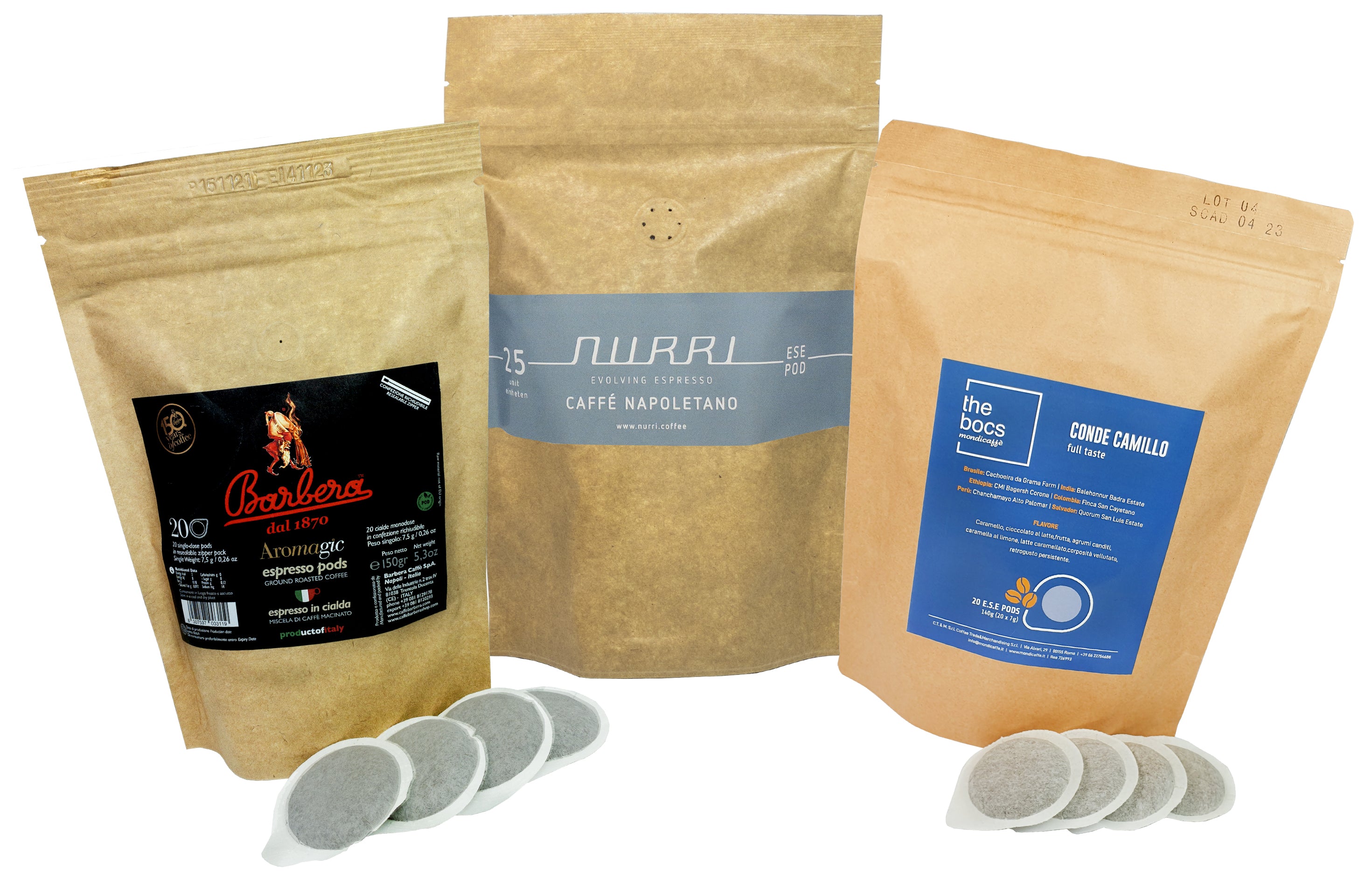 Probierset unverpackte ESE Pads - Napoletano